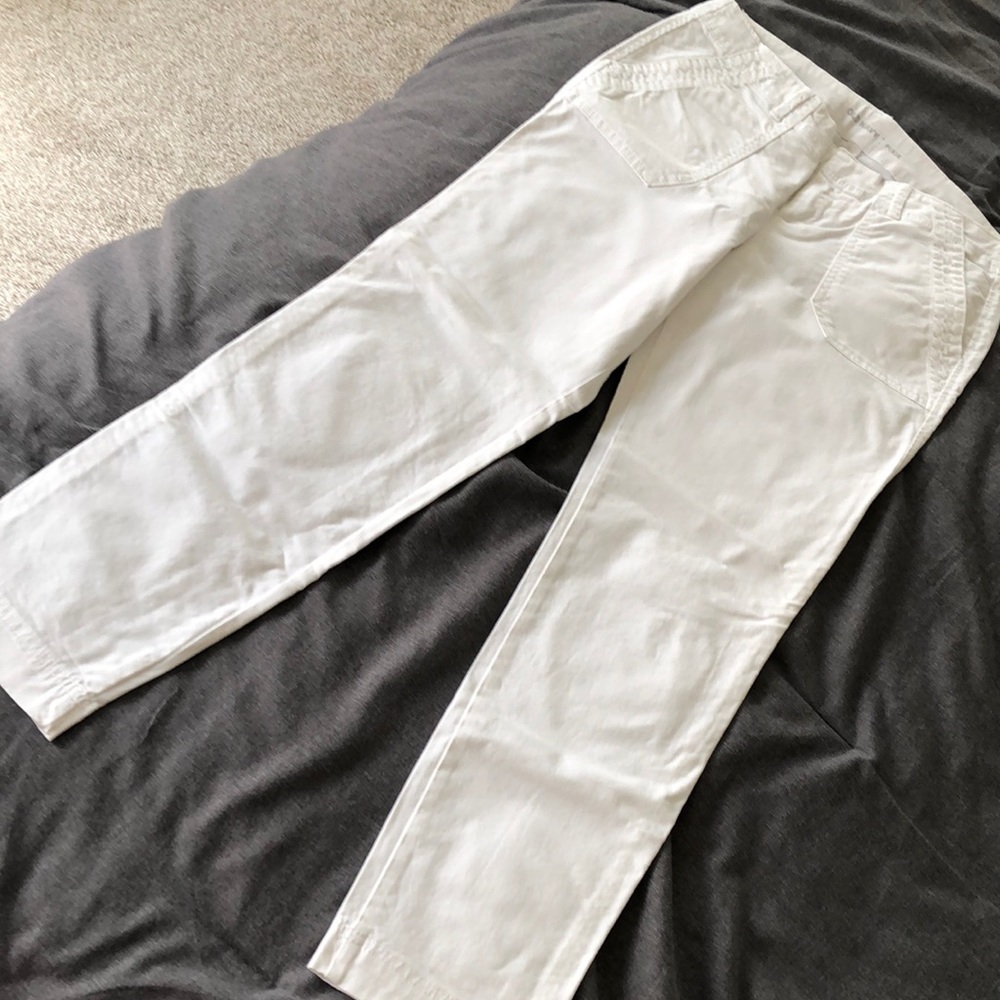 White chino pixie pants